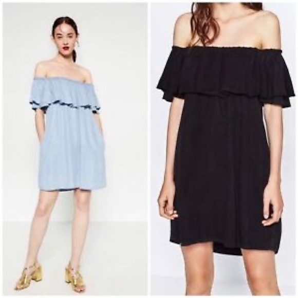 NWOT Zara Off Shoulder Dress - Picture 9 of 10